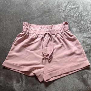 SHEIN Pink High Waist Relaxed Fit Shorts